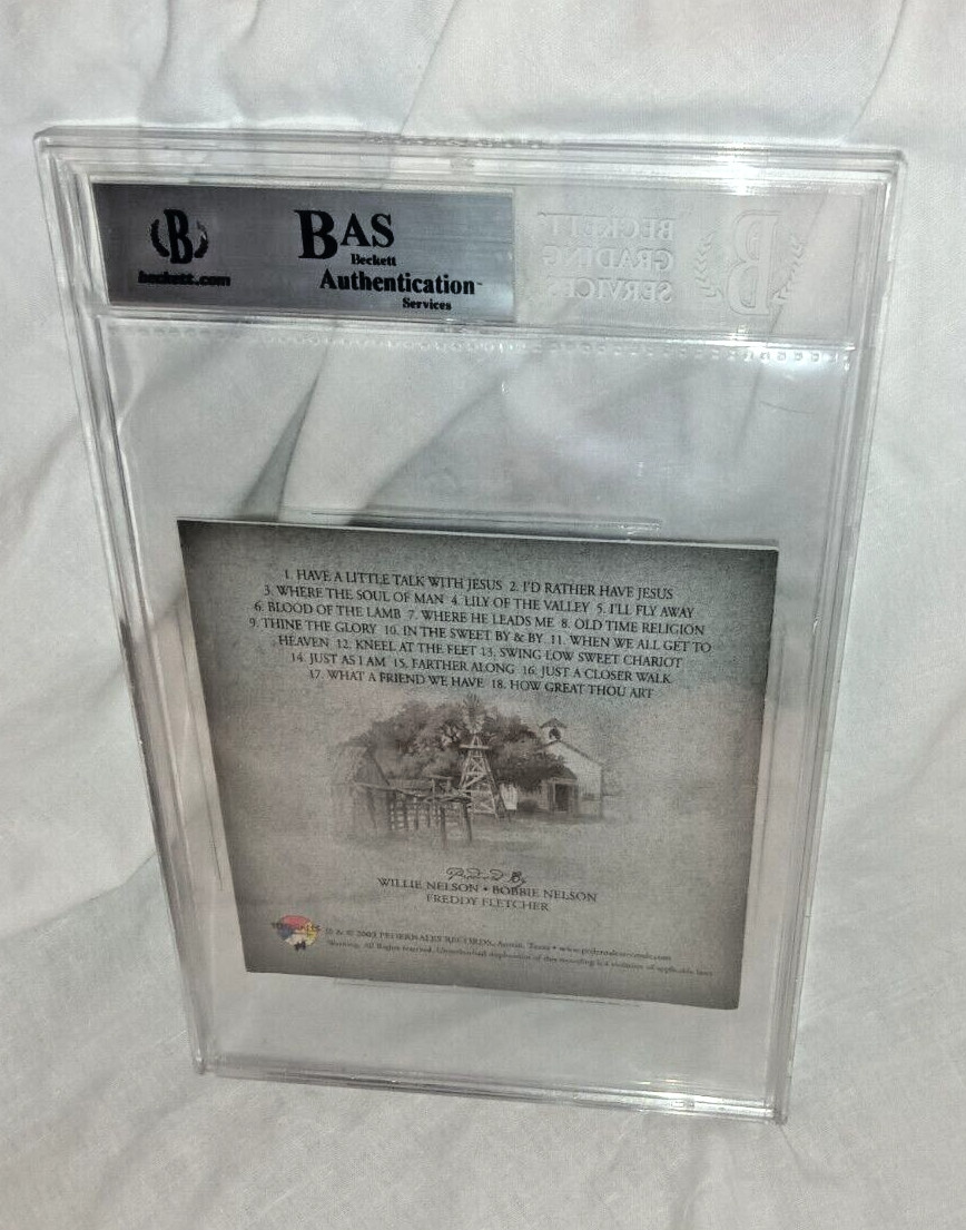 Willie Nelson/Bobbie Nelson signed Auto/Autograph cd cover BAS=BECKETT sealed