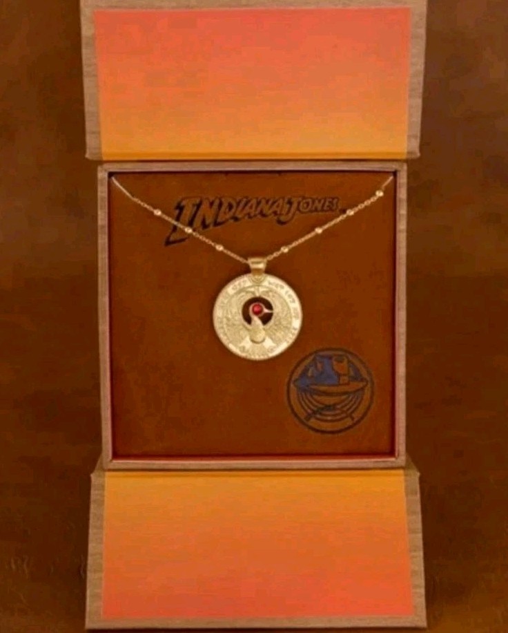 Indiana Jones X RockLove Gold Plated Silver Staff of Ra Headpiece Necklace W/Box