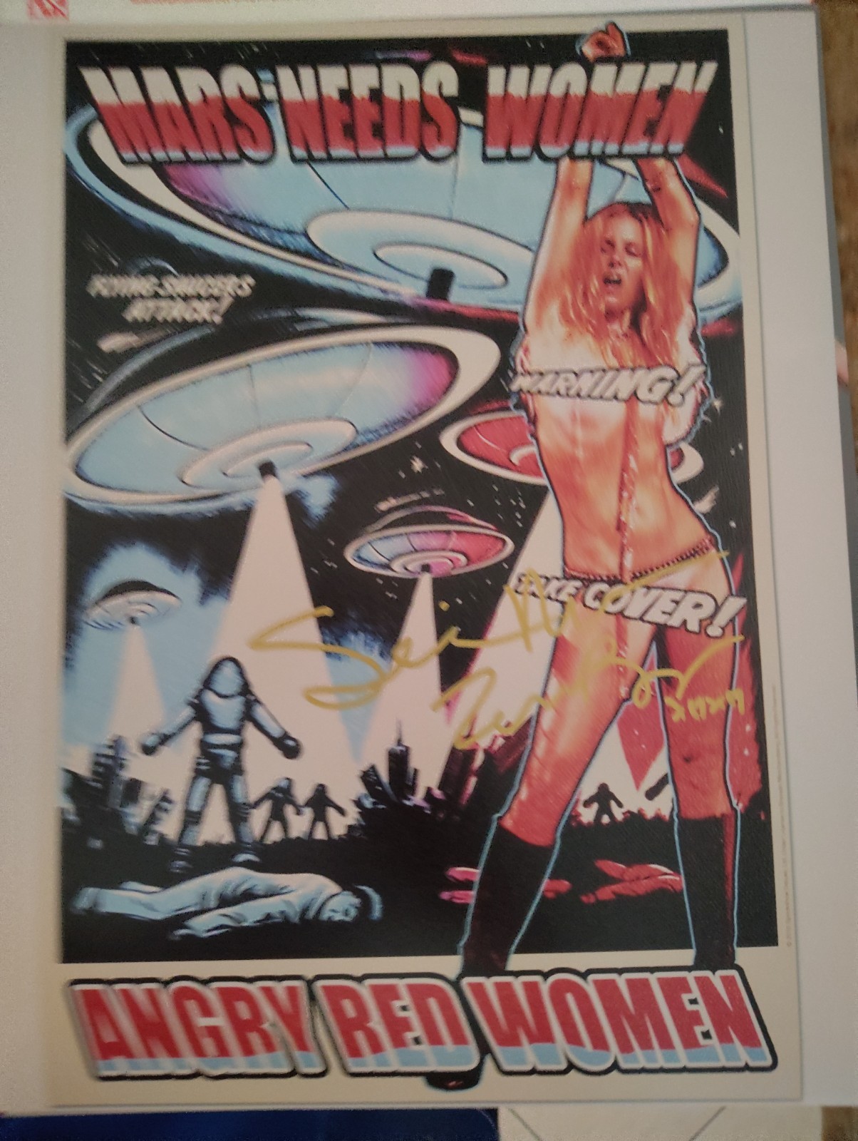Sheri Moon Zombie Signed Poster Mars Needs Women Rob Zombie Sexy Pose