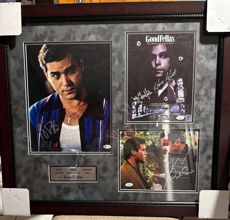 Goodfellas Ray Liotta Autographed Signed Paul Sorvino Henry Hill Photo Frame JSA