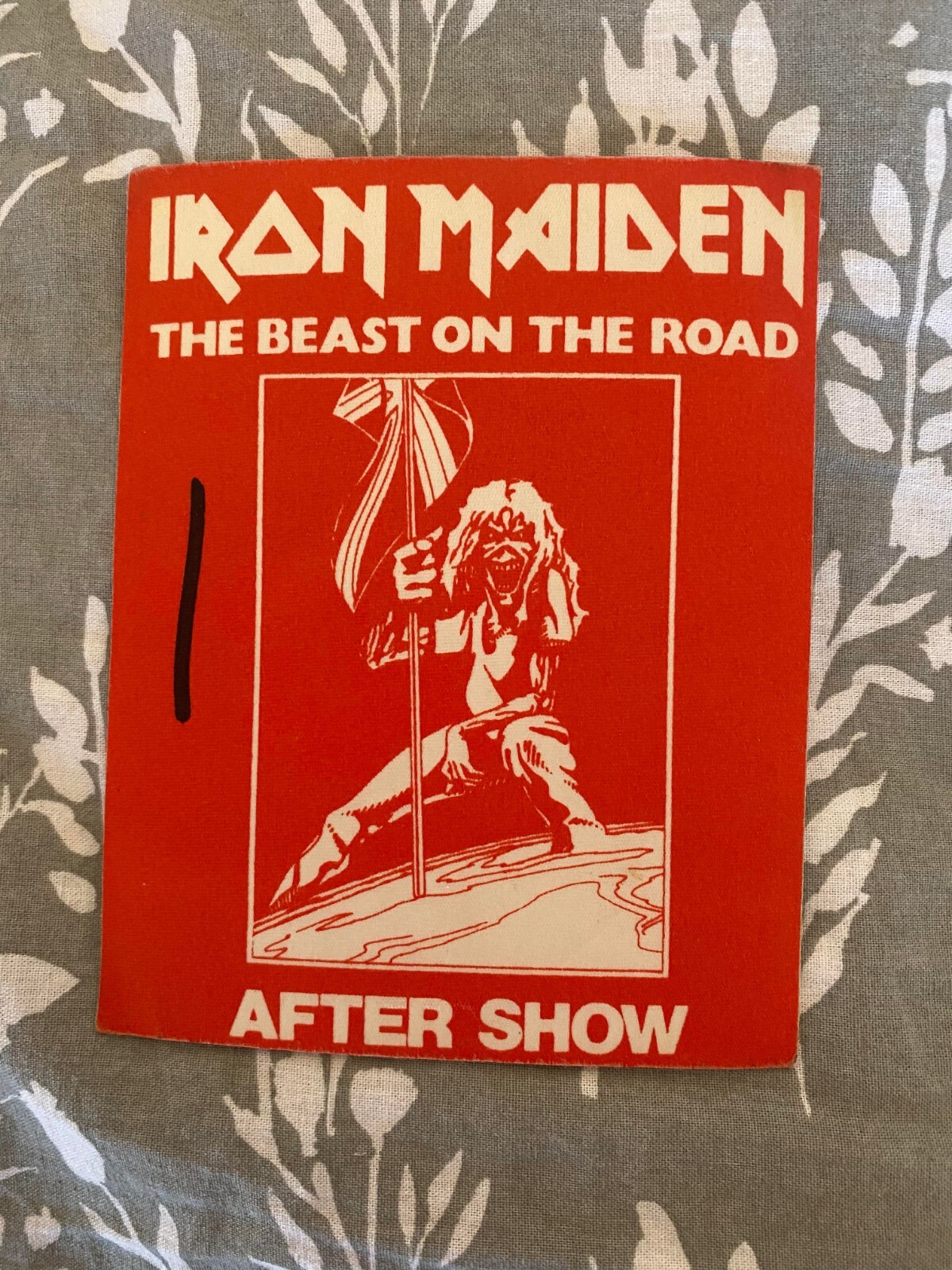 Iron Maiden RARE official Number of the Beast Beast on the Road Back Stage Pass