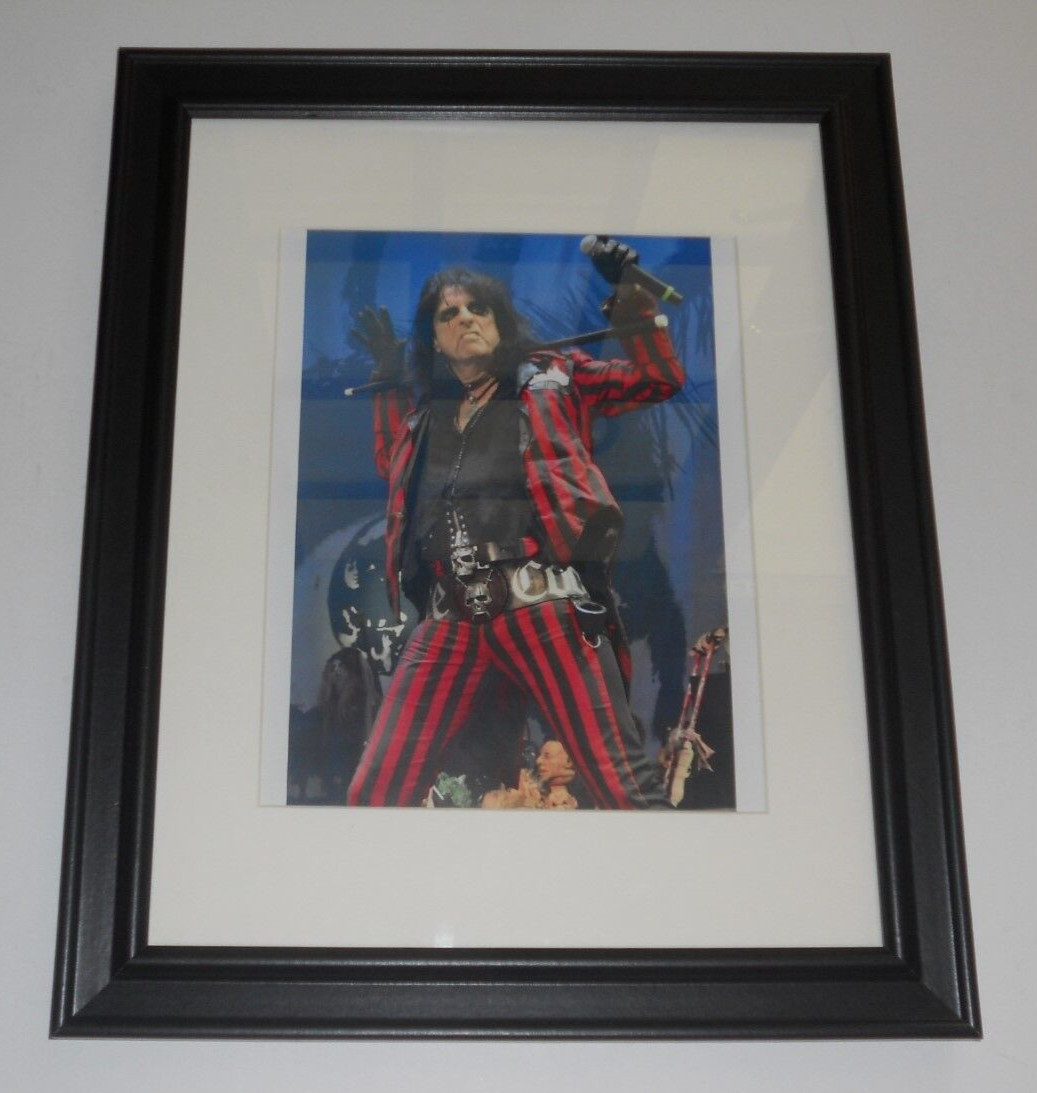 Large Framed Alice Cooper on Stage 2014 Raise the Dead Tour Print 24″ x 20″
