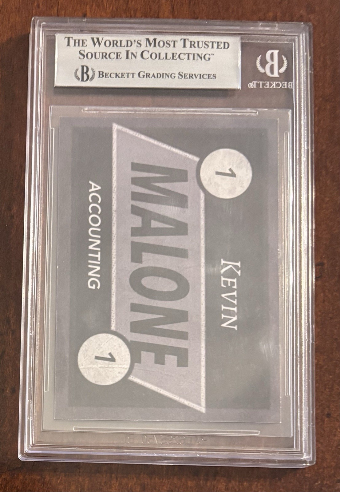 Brian Baumgartner “Kevin Malone” The Office Signed Custom Card BECKETT Auto