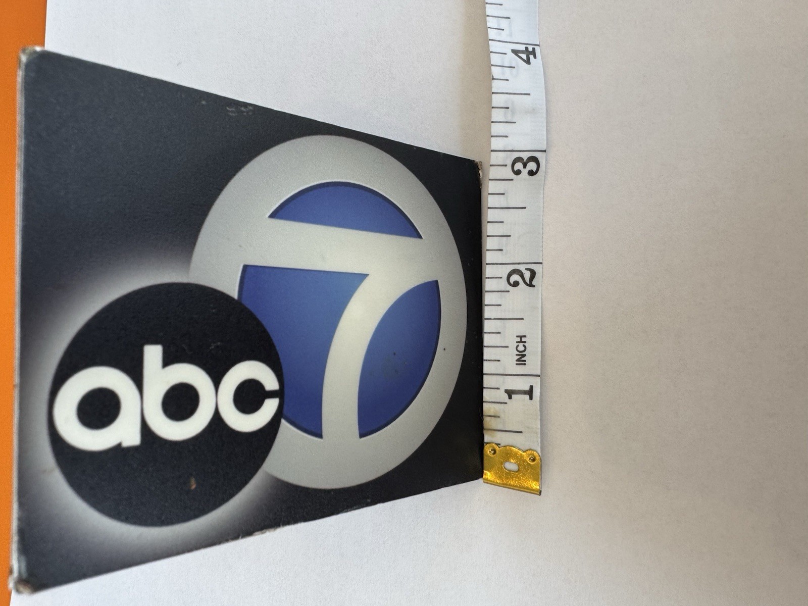 Large 3×4” ABC 7 News Authentic Mic Flag Microphone Cover RARE TV READ
