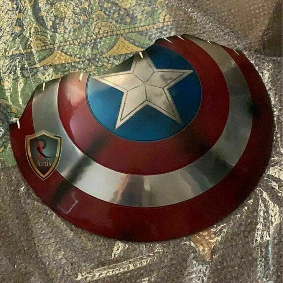 Antique Captain America Endgame Broken Shield Metal Prop Replica Avengers Gift