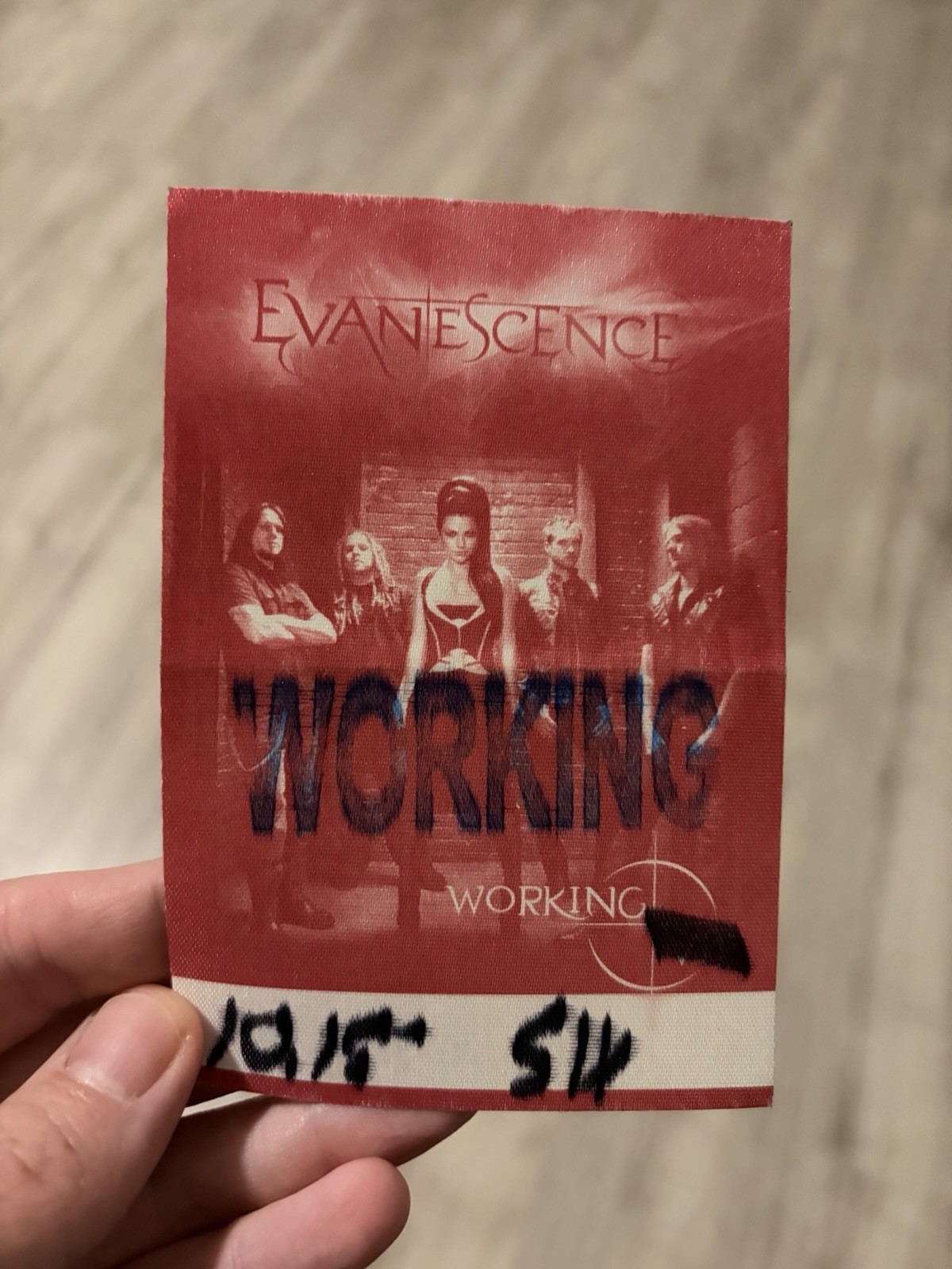 Evanescence Working Backstage Pass 2011/2012 Tour