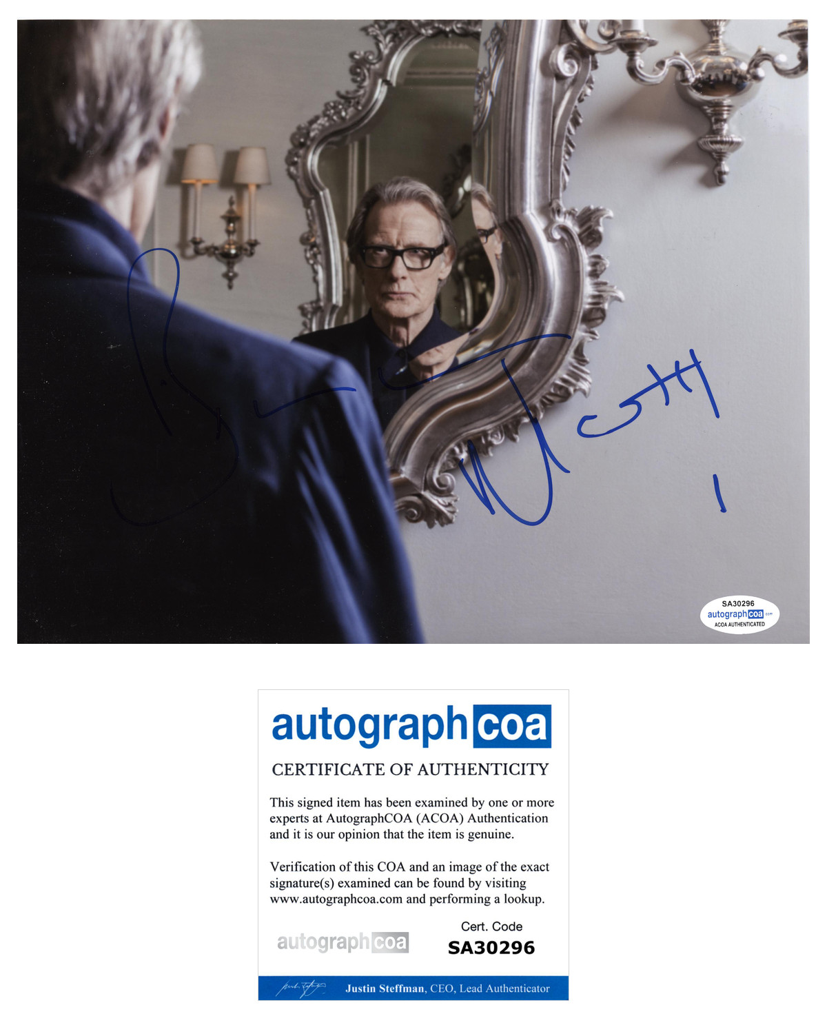 Bill Nighy Signed LOVE ACTUALLY Billy Mack 8×10 Photo EXACT Proof ACOA