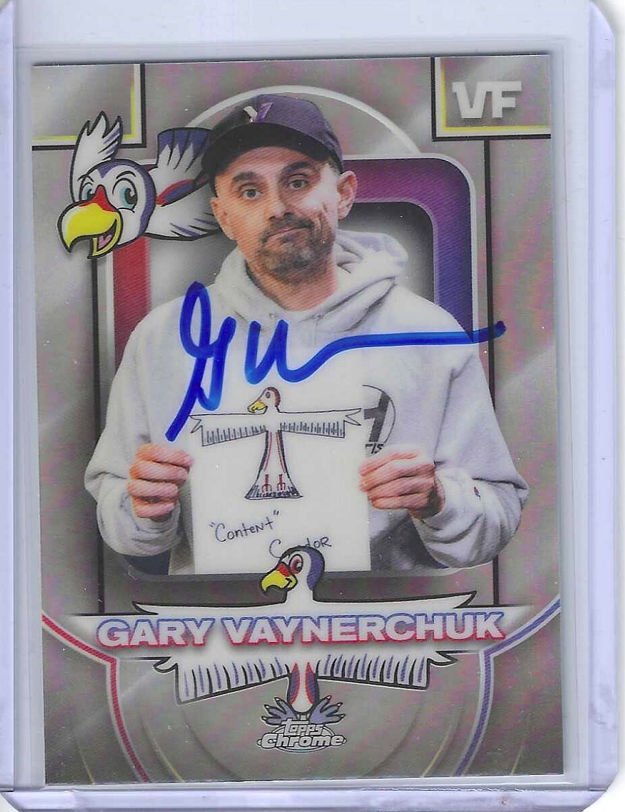 Gary Vee Vaynerchuk Auto Signed 2026 Topps Chrome VeeFriends #CC-GV Blue Ink