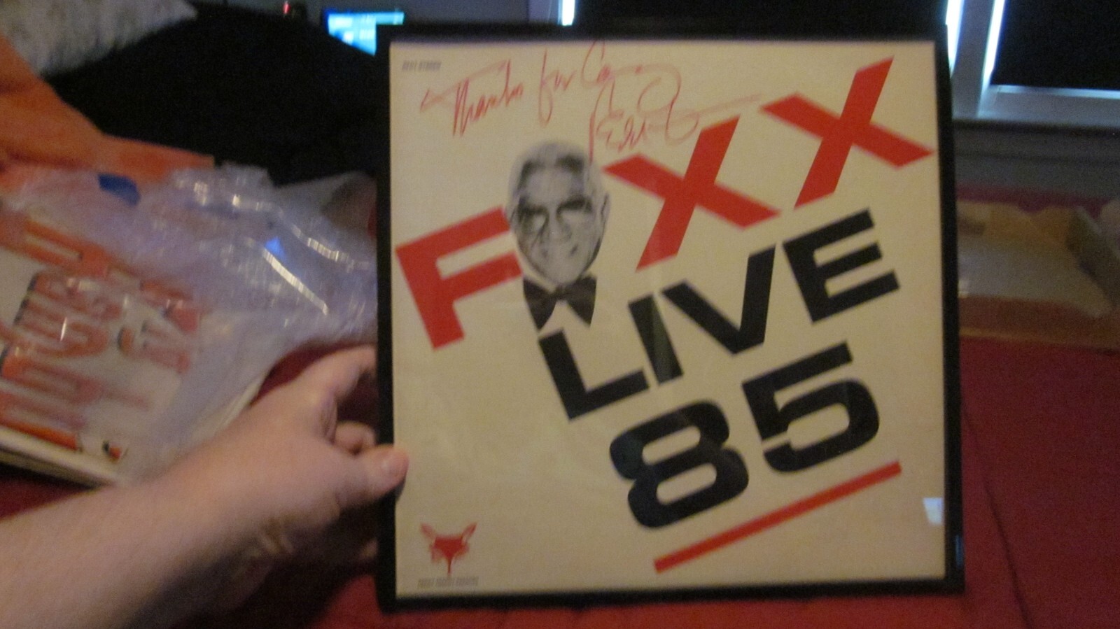 REDD FOXX FRAMED AUTOGRAPHED/SIGNED LP (COOL) SANFORD & SON STAR