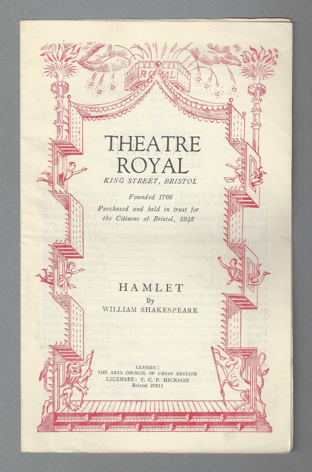 Robert Eddison “HAMLET” Paul Rogers / Jane Wenham / Bristol Old Vic 1948 Program