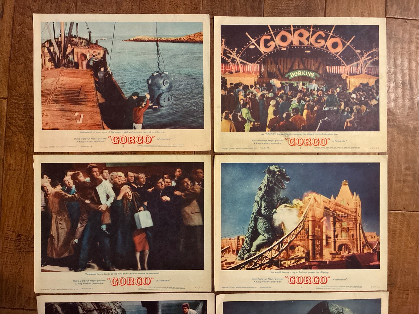 Gorgo – Original 1961 Lobby Card Set – Travers