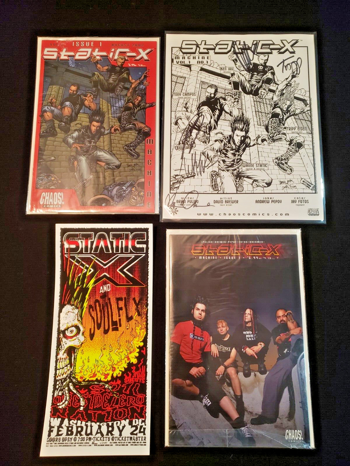 RARE Unopened Signed Static X Autographed Lot Collection CHAOS Comic Promo