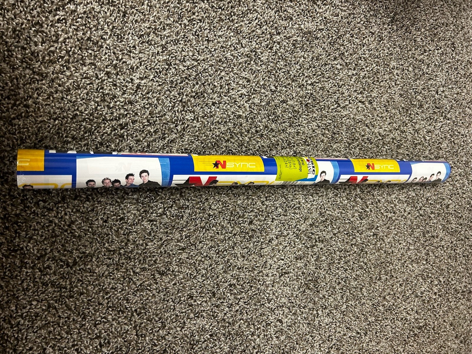 New NSYNC Gift Wrap Wrapping Paper Roll Music Mania Justin Timberlake 20 sq ft
