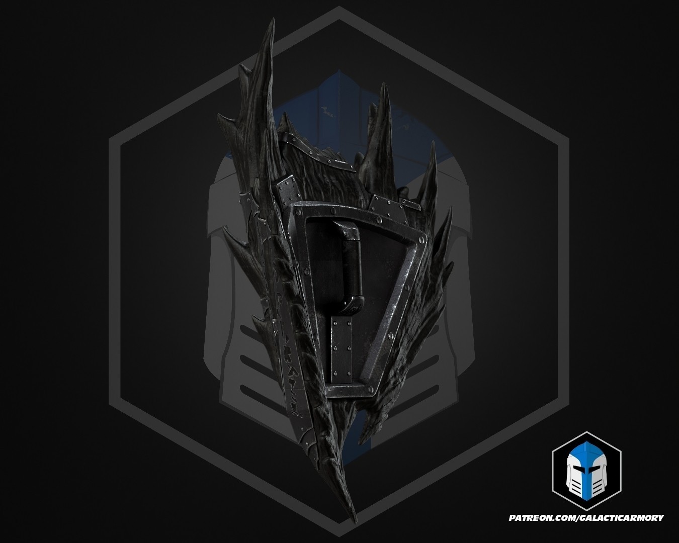 3d printed Daedric Shield Replica Skyrim Elder Scrolls Prop Cosplay 1/1