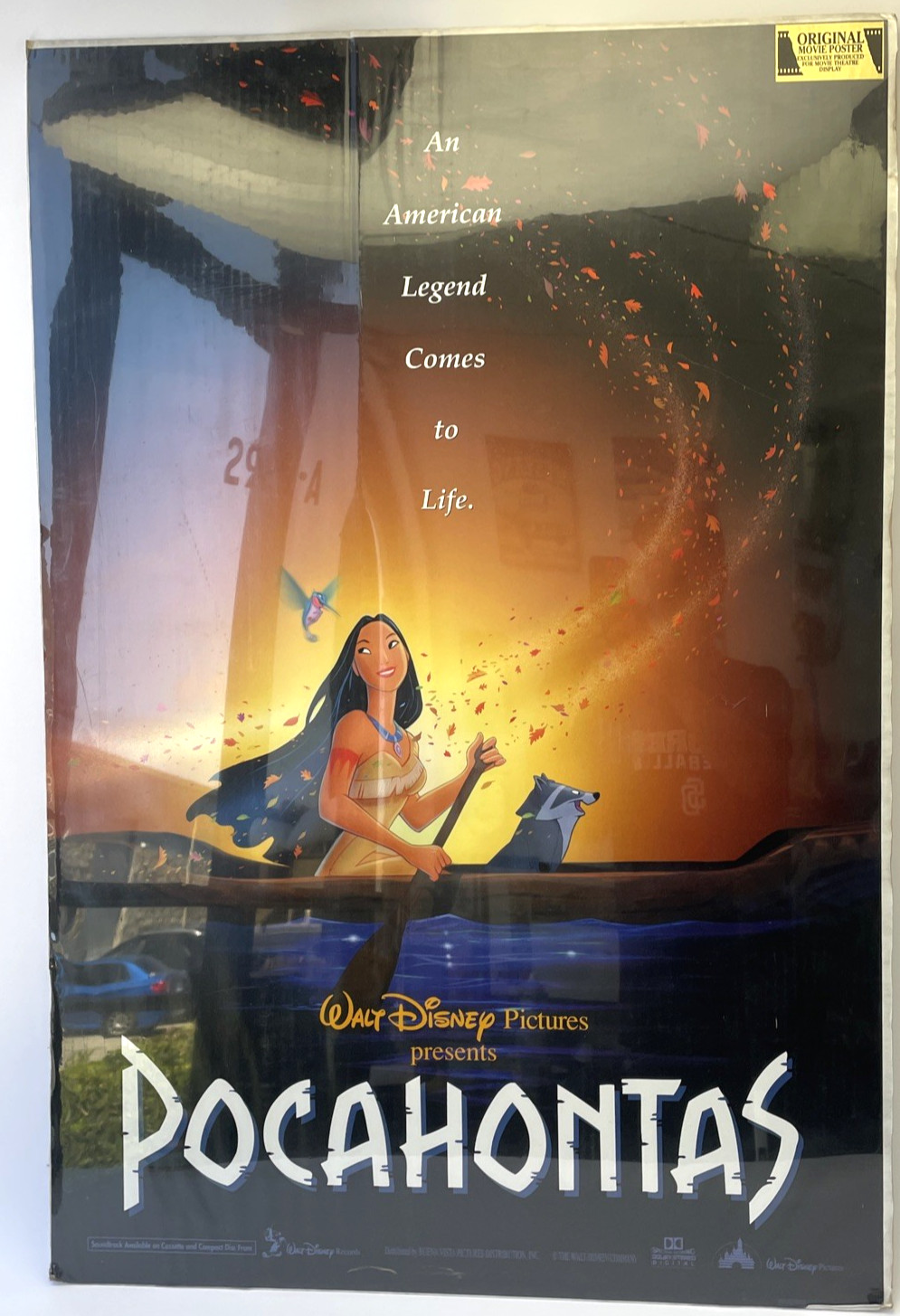 Pocahontas – Original DS Movie Theatre Poster 27″x40″ D/S 1995 Disney Animation