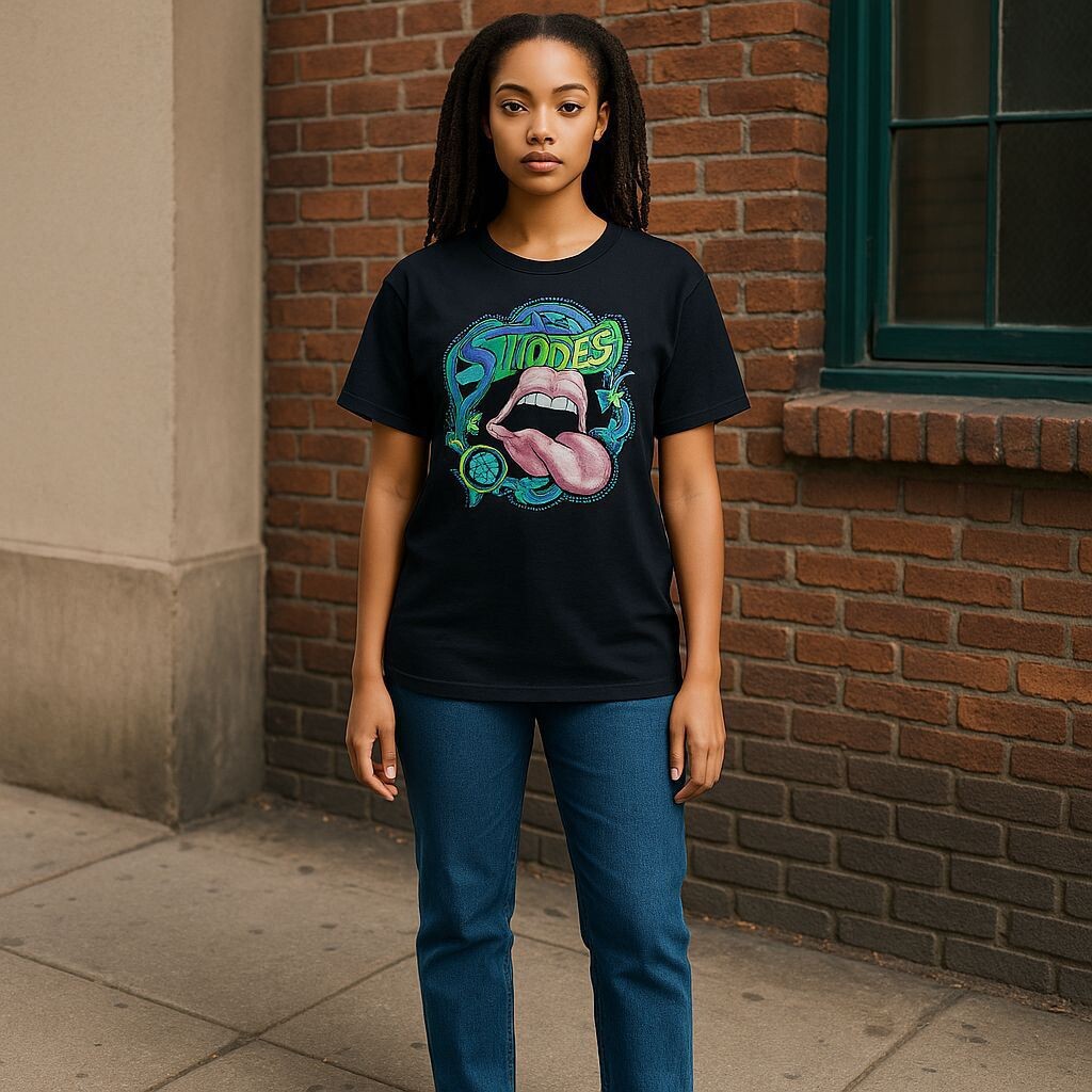 The Rolling Stones Black T-Shirt Some Girls Graphic Womens Multicolor Rock Music