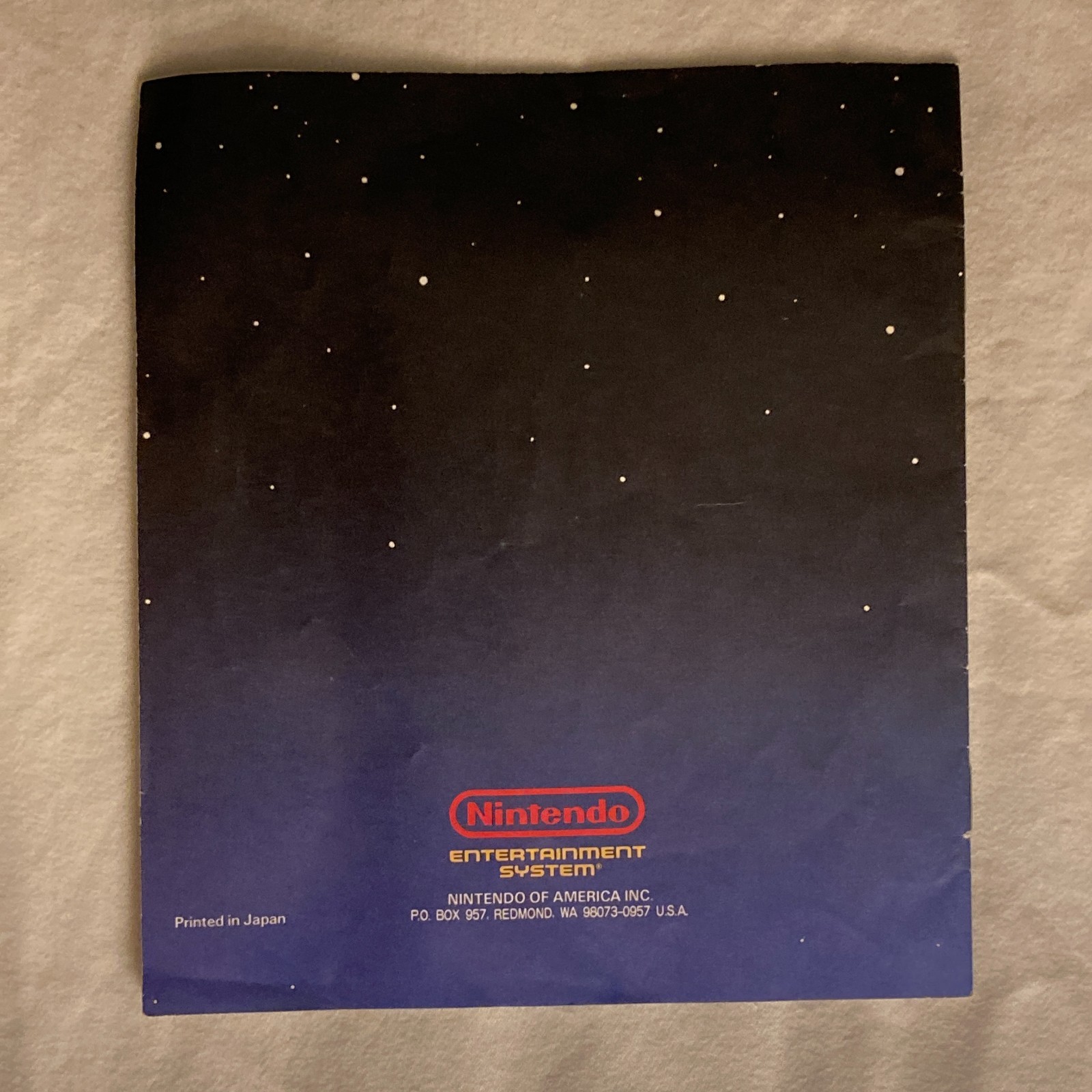 NES Zapper Instruction Manual US-2 + Registration/Warranty Booklet Insert