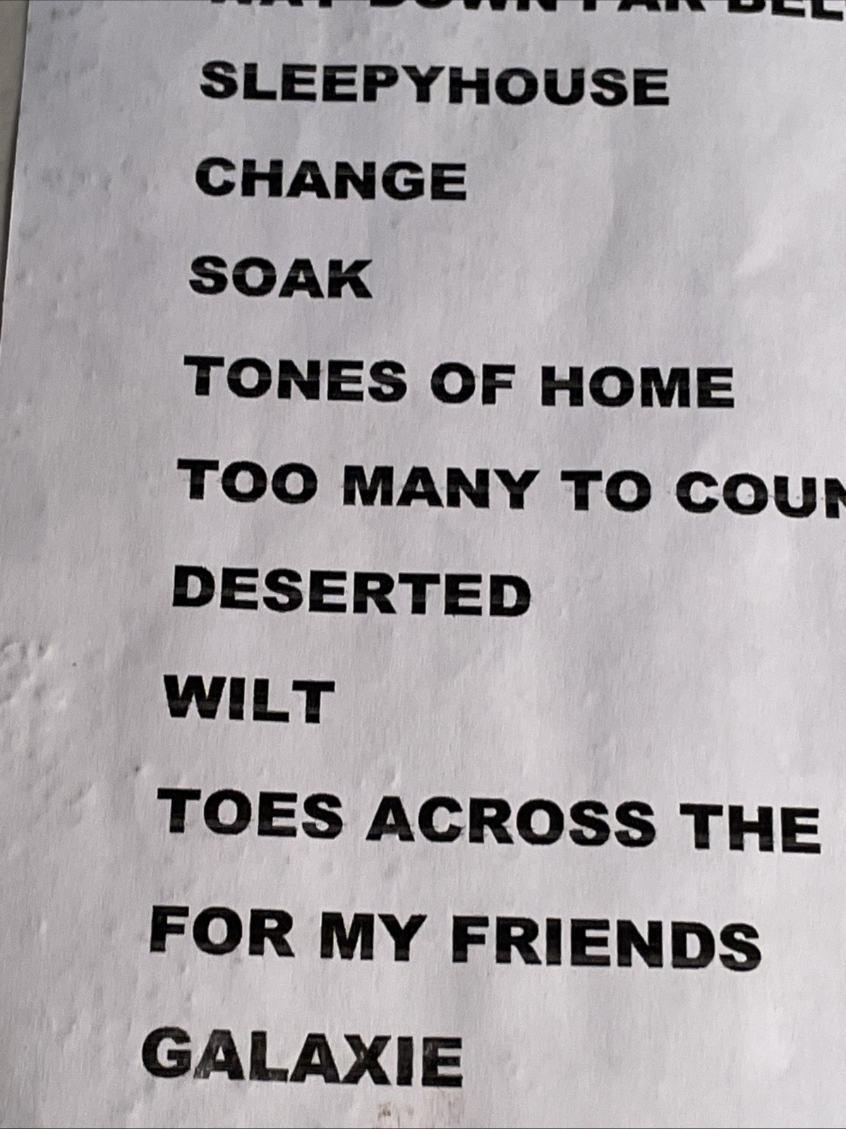 Blind Melon Band Set List Autographed SIGNED Ticket Christopher Thorn Guitarist