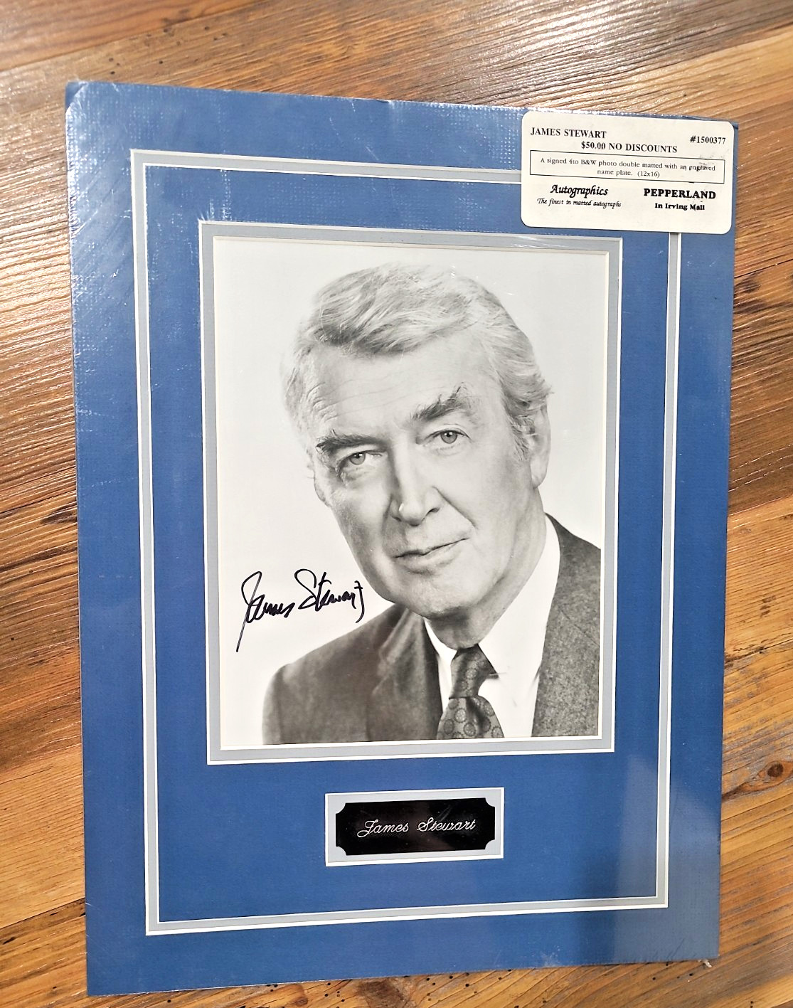 James Stewart Autographed Photo 8”x10” Signature w/ Certificate of Authenticity