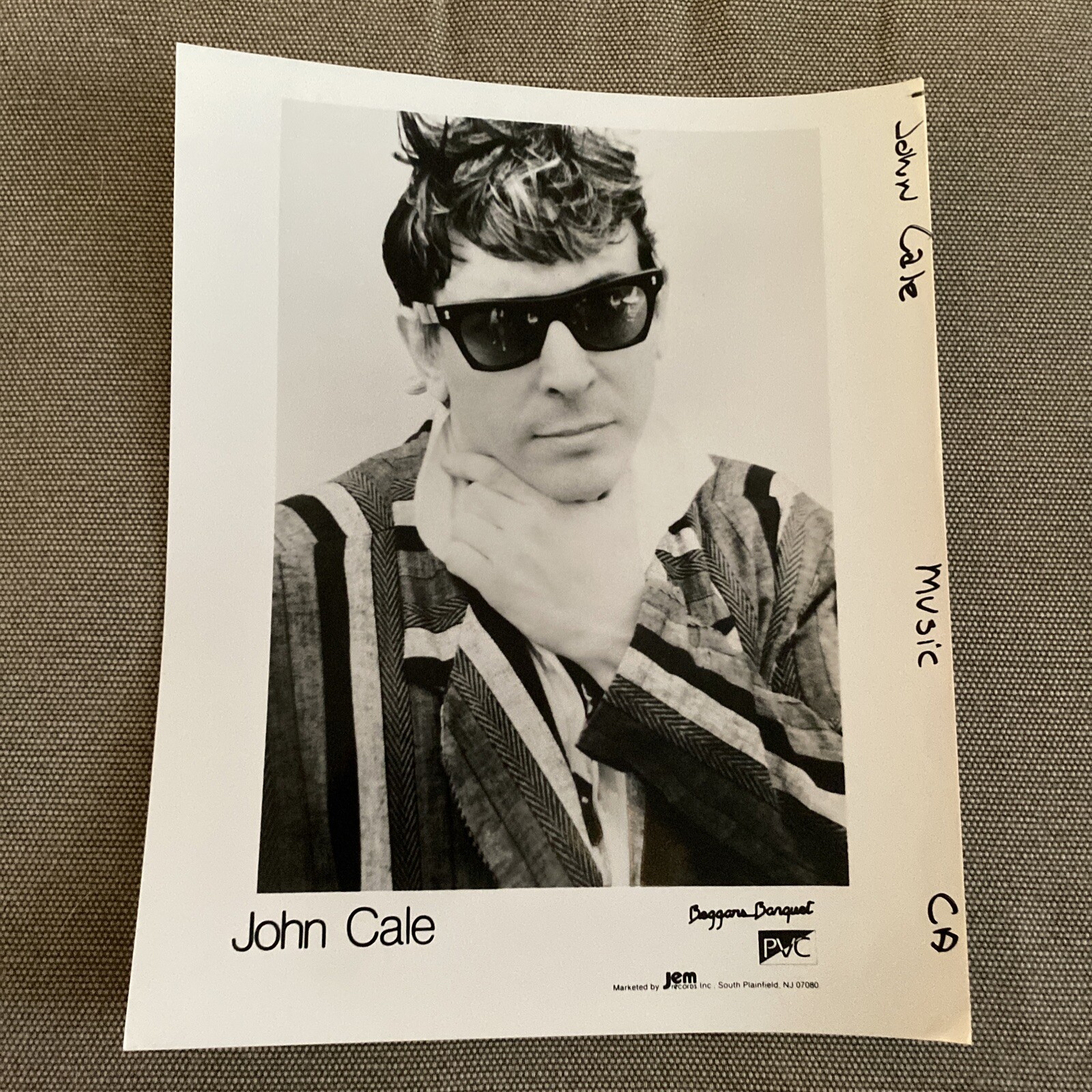 John Cale Press Photo 8×10”. The Velvet Underground. See Description.