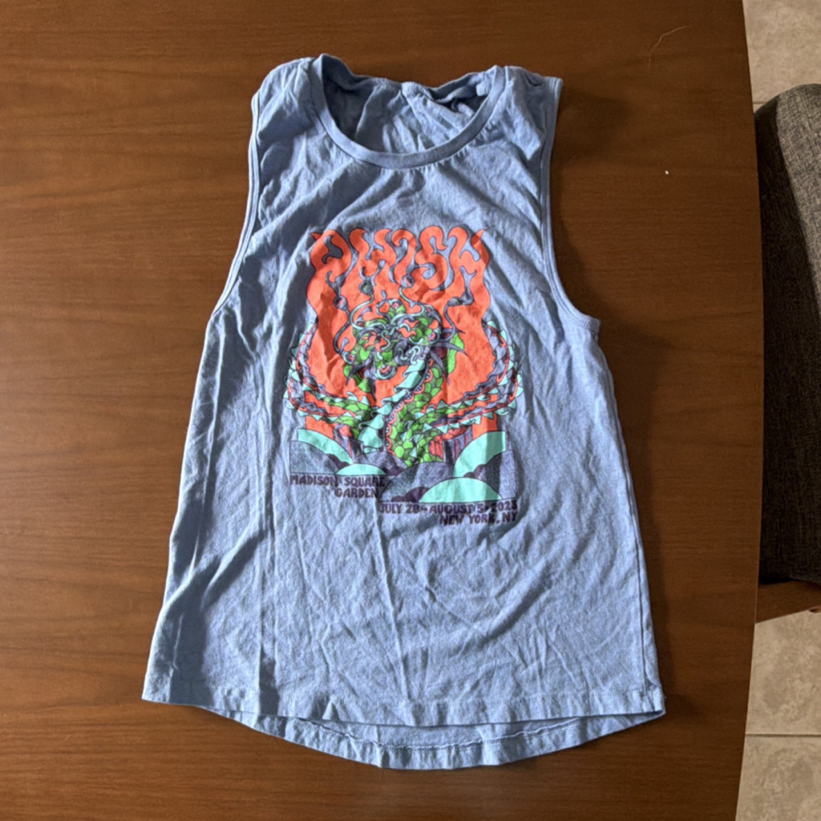 Phish Madison Square Garden Blue Tank Top July 28-August 5 2023 Women’s small