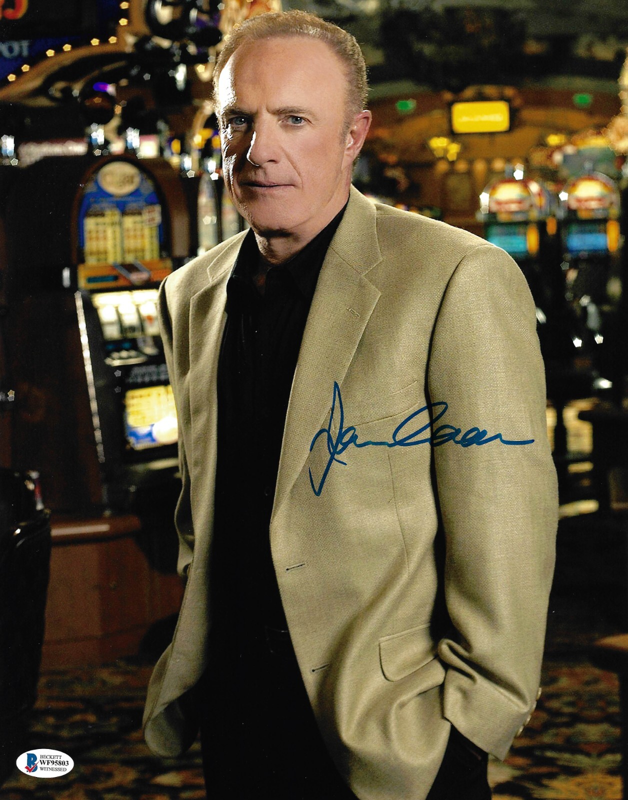 James Caan Signed 11×14 Las Vegas Photo BAS Beckett Witnessed