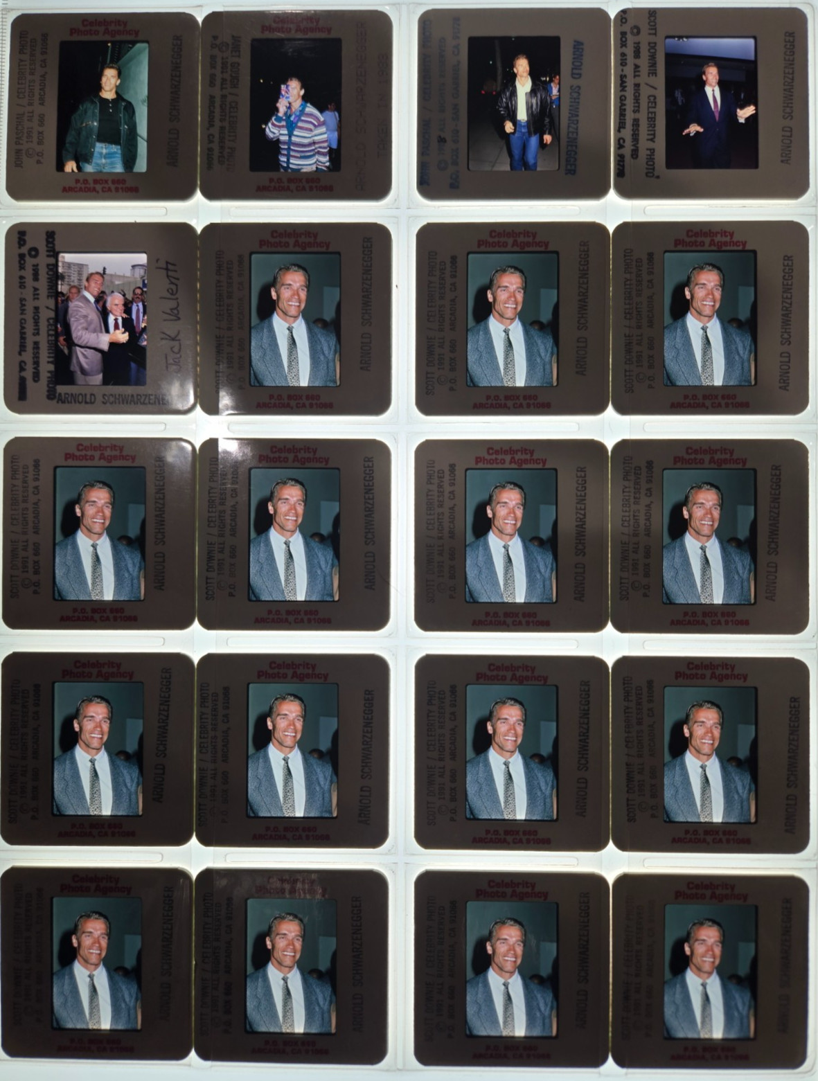 Arnold Schwarzenegger w/ Maria Shriver 35mm Slide Photo Lot of 143