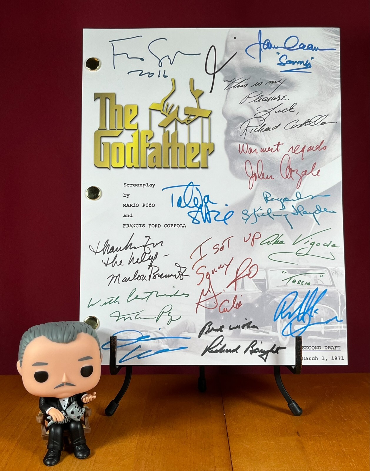 The Godfather Script Signed- Autograph Reprints- 174 Pages- Marlon Brando
