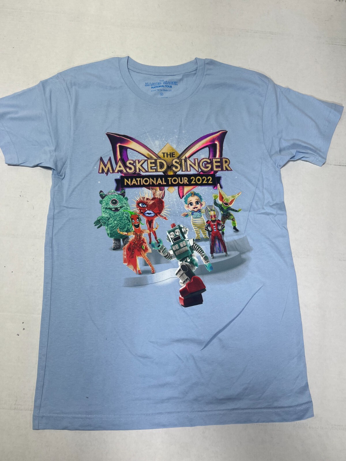 THE MASKED SINGER NATIONAL TOUR LIGHT BLUE 2022 TEE T-SHIRT OFFICIAL MERCHANDISE