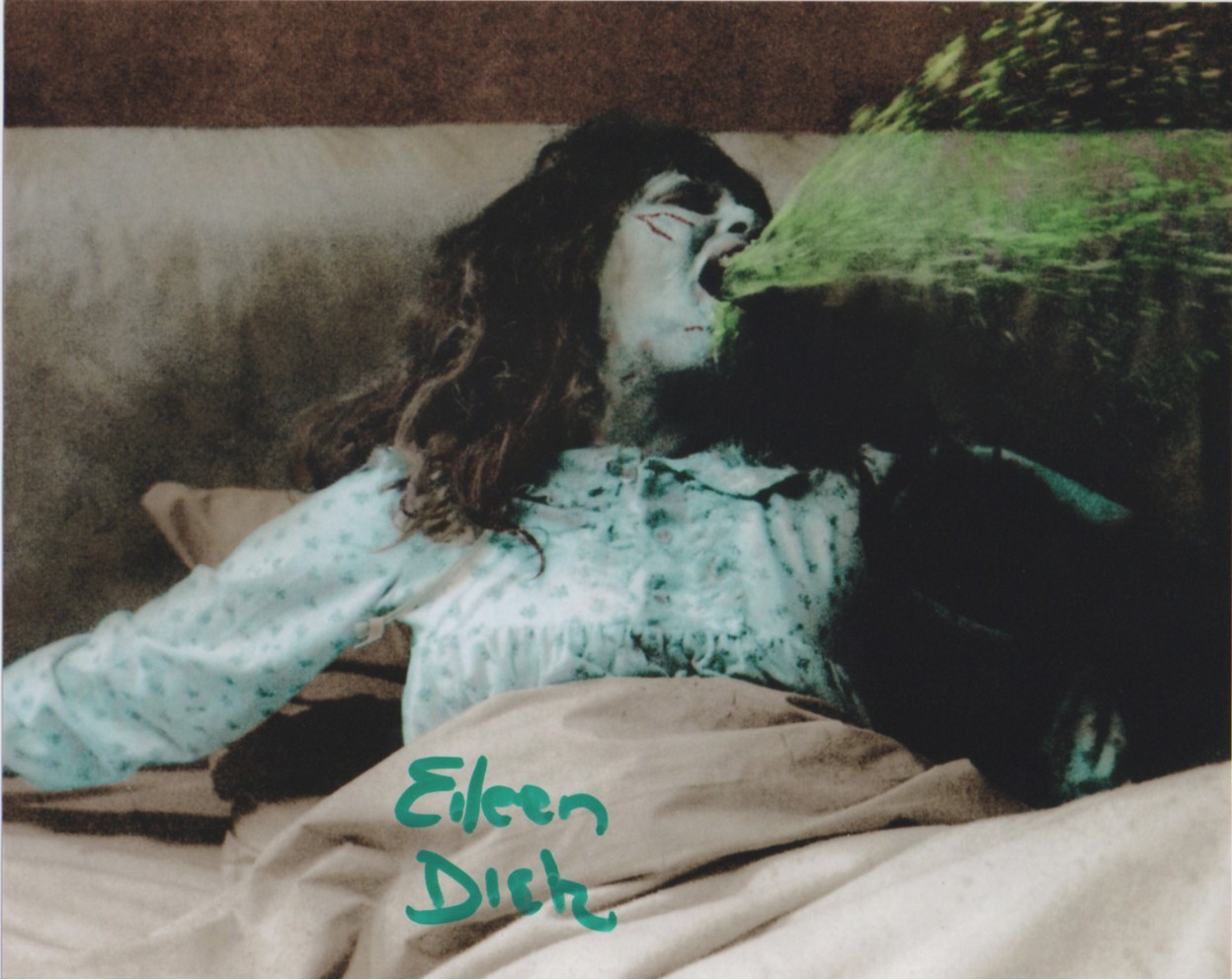 EILEEN DIETZ hand-signed THE EXORCIST color 8×10 w/ uacc rd coa DEMONIC PAZUZU