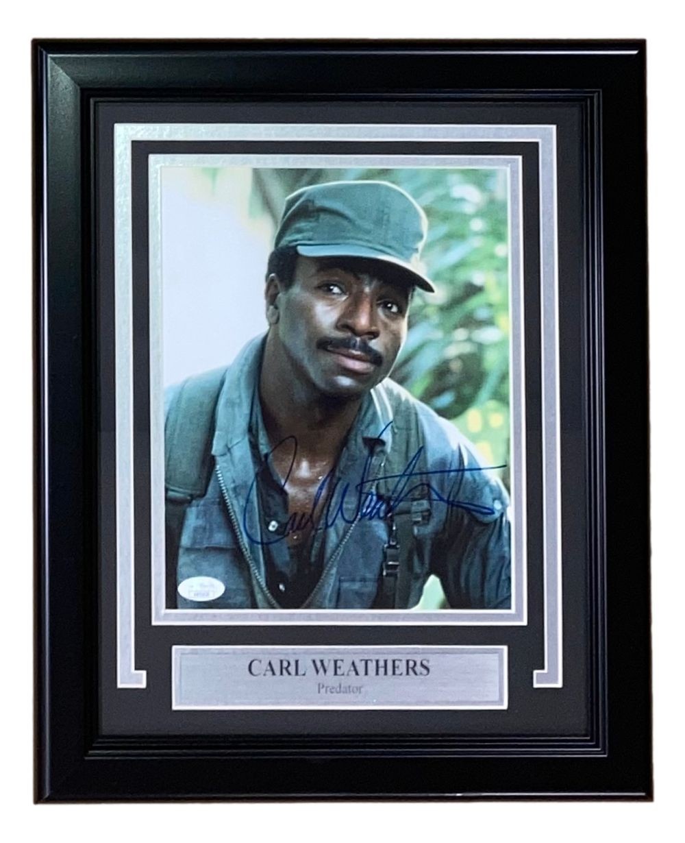 Carl Weathers Signed Framed 8×10 Predator Photo JSA