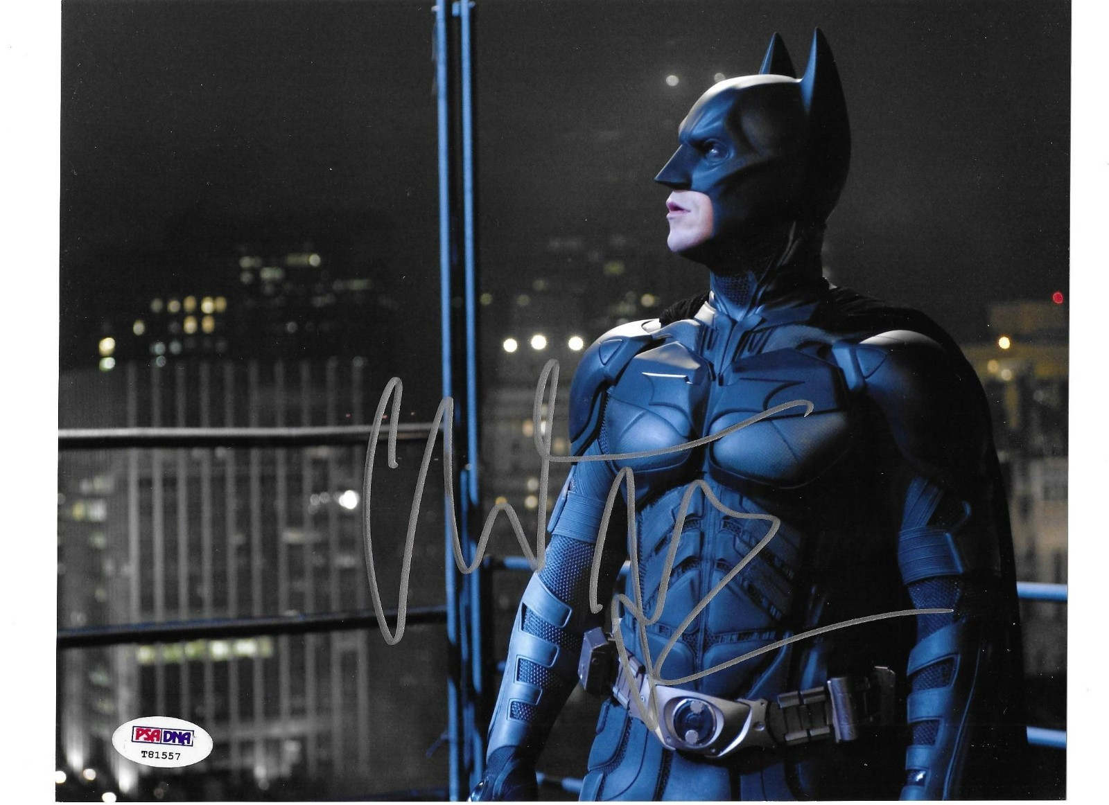 Christian Bale Batman The Dark Knight Signed 8×10 PSA DNA