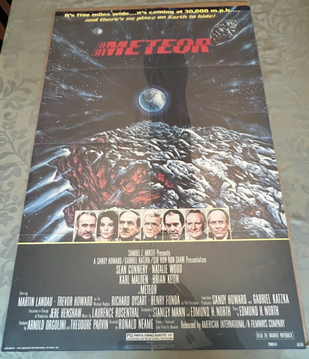 1979 Meteor Original Movie Poster 27×40 Sean Connery Natalie Wood NSS 790149