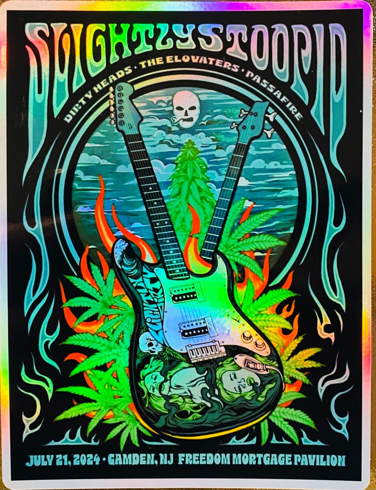 SLIGHTLY STOOPID CAMDEN NJ STICKER/POSTER 2024 JULY 21 2024
