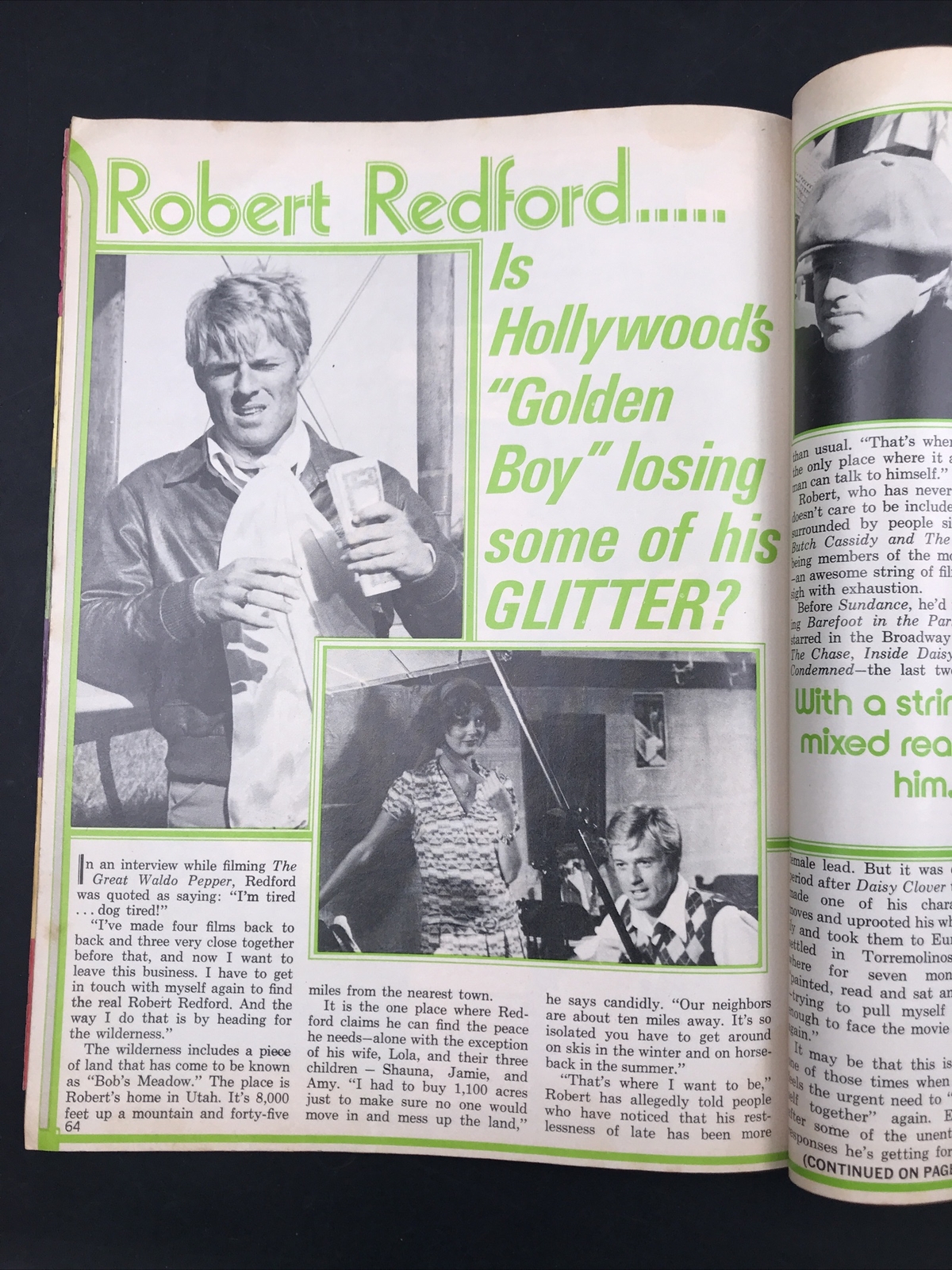 1974 Robert Redford Liz Taylor & Barbra Streisand Gossip Magazine Tabloid