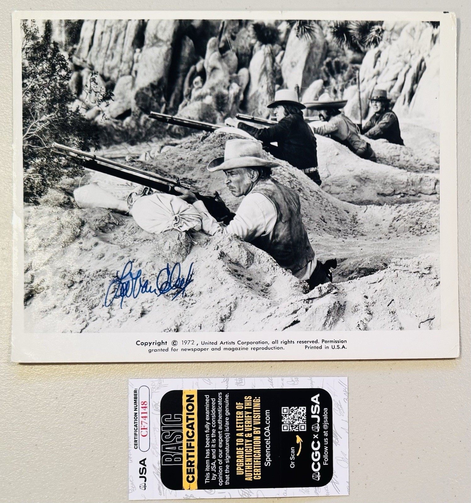 Lee Van Cleef Signed Autographed The Magnificent Seven Ride 8×10 Photo JSA Cert