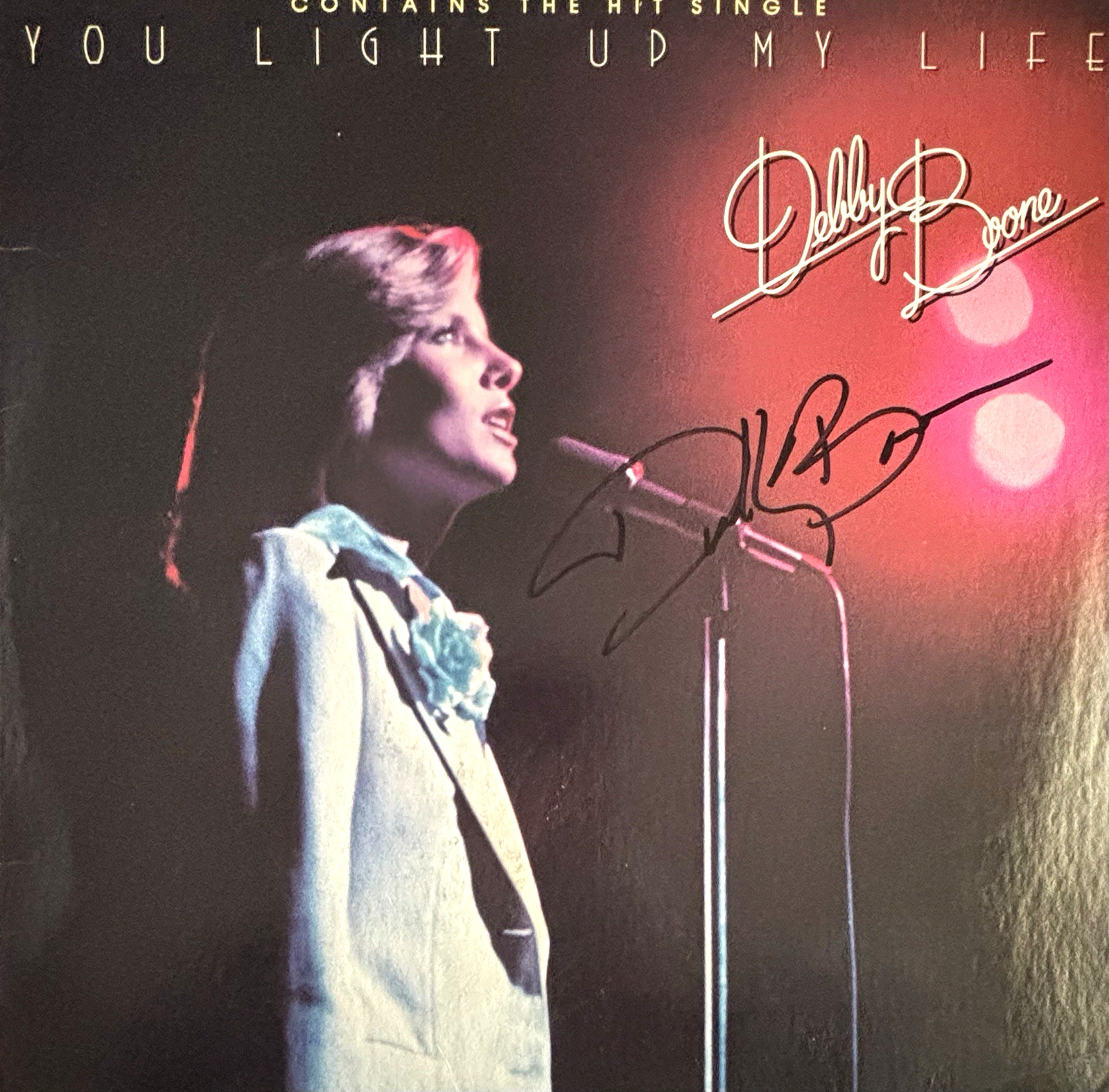 DEBBY BOONE Signed YOU LIGHT UP MY LIFE Vinyl LP PSA DNA COA