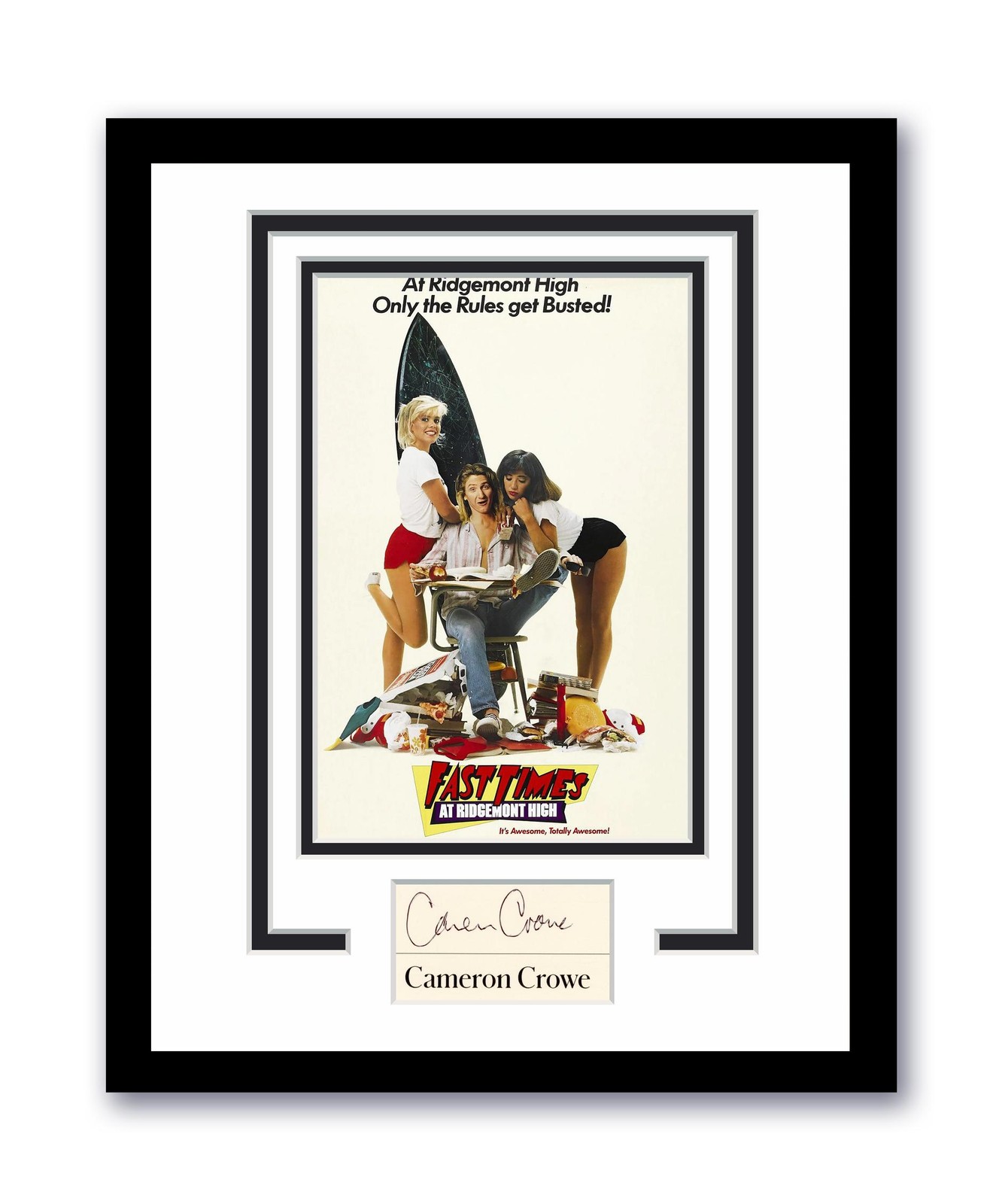 Fast Times Ridgemont High Cameron Crowe Autograph Signed 11×14 Framed Photo ACOA