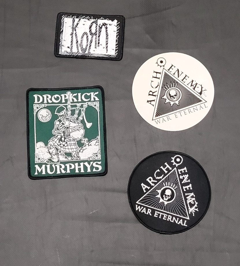 Dropkick Murphys Korn Arch Enemy Band Patch Lot + Arch Enemy Sticker