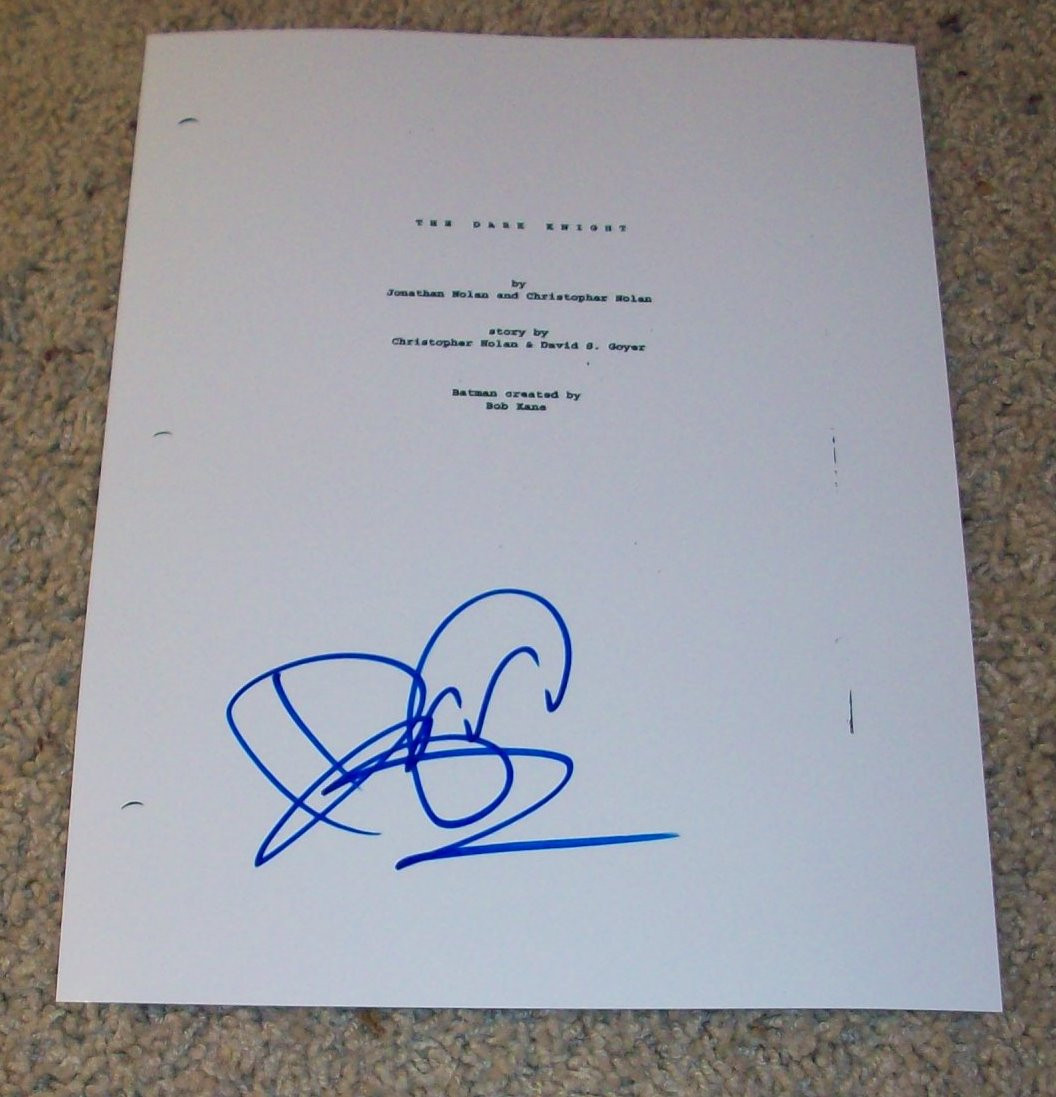DAVID S. GOYER SIGNED AUTOGRAPH THE DARK KNIGHT 166 PAGE FULL SCRIPT w/PROOF