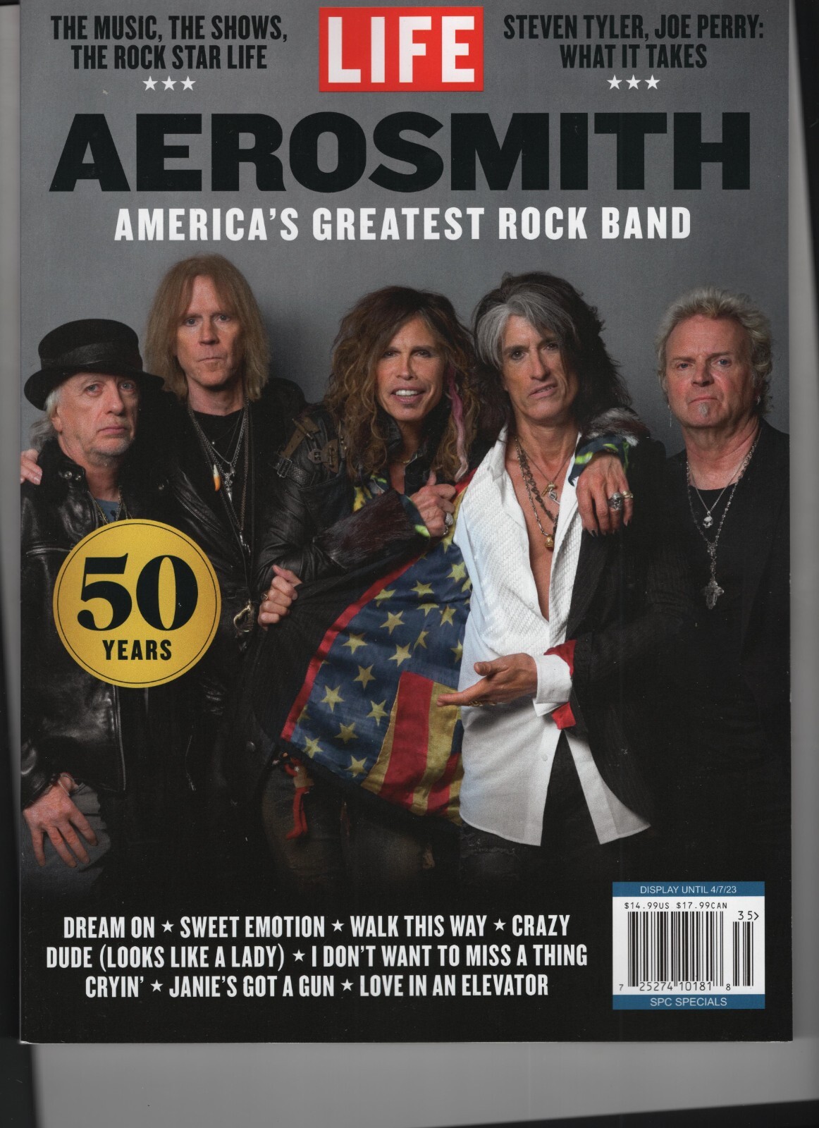 AEROSMITH LIFE MAGAZINE 2023 AMERICA’S GREATEST ROCK BAND #2 STEVEN TYLER