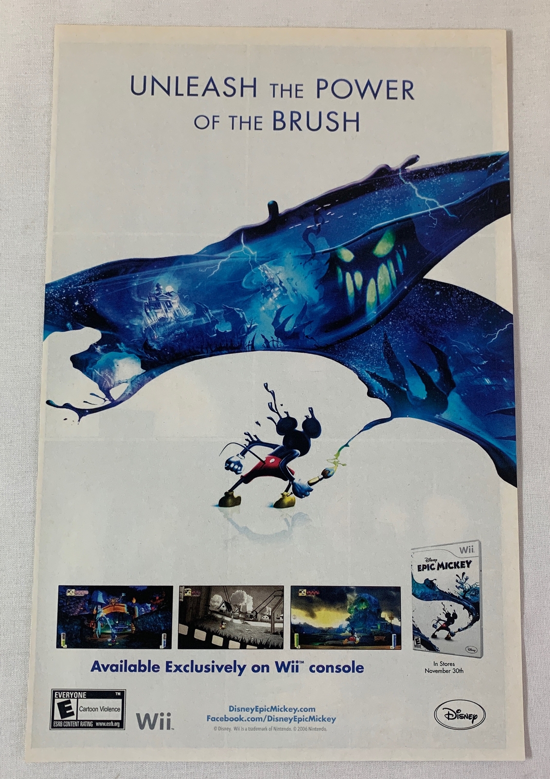 2011 video game ad page ~ Walt Disney EPIC MICKEY