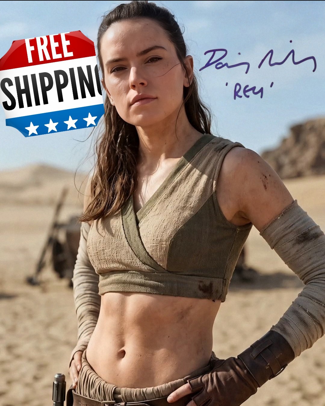 Daisy Ridley Rey Star Wars Autographed 8×10 Signed Photo REPRINT Free Shipping