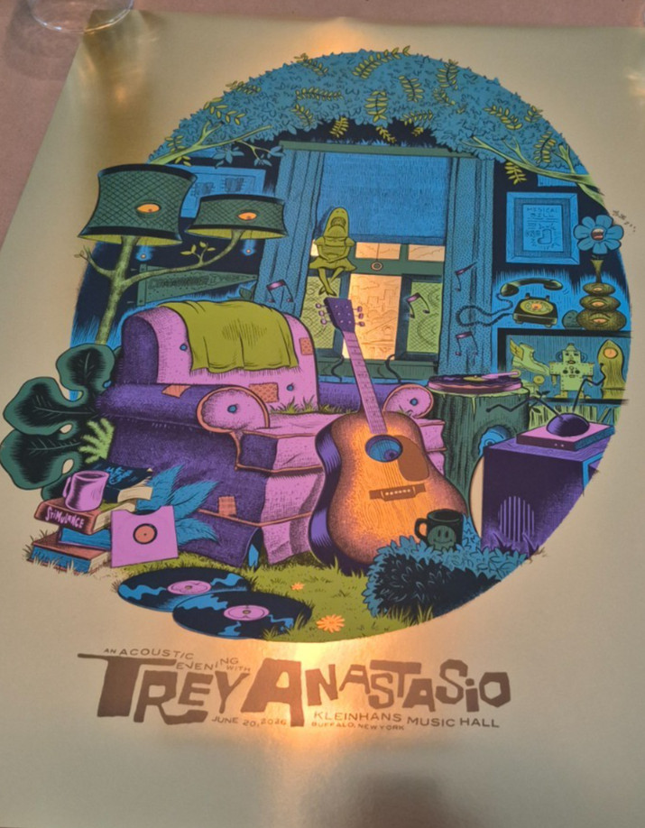 Trey Anastasio Phish Poster FOIL 2026 Buffalo Kleinhans Syracuse NY Empower MSG