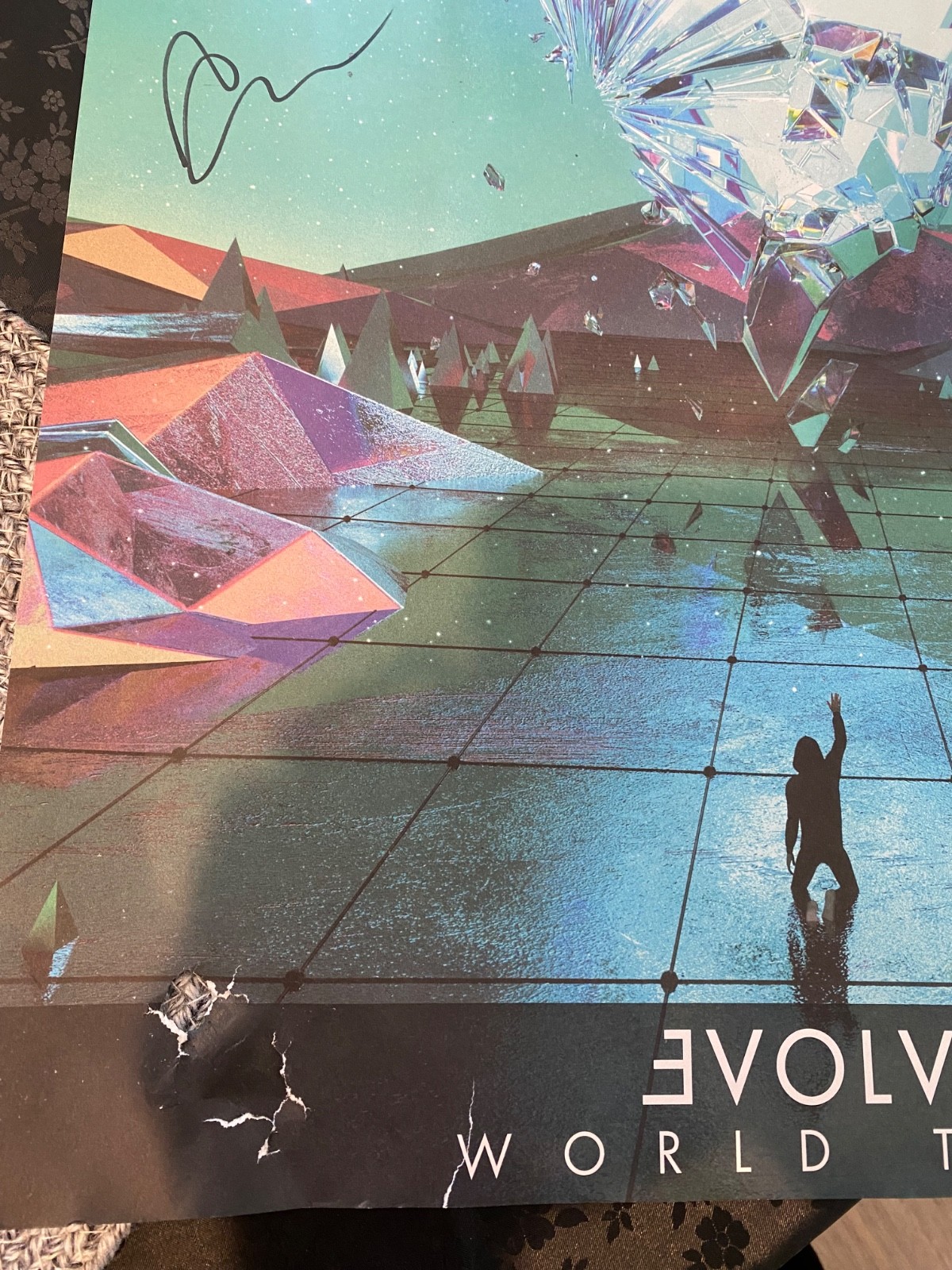 Imagine Dragons authentic signed poster Evolve World Tour