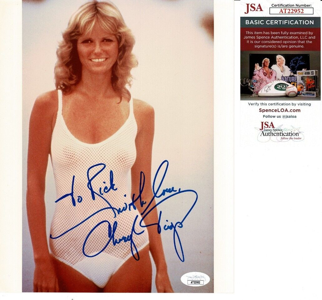 CHERYL TIEGS SIGNED 8×10 “WALK HARD, SHARKNADO 4, BROWN BUNNY” PHOTO JSA COA