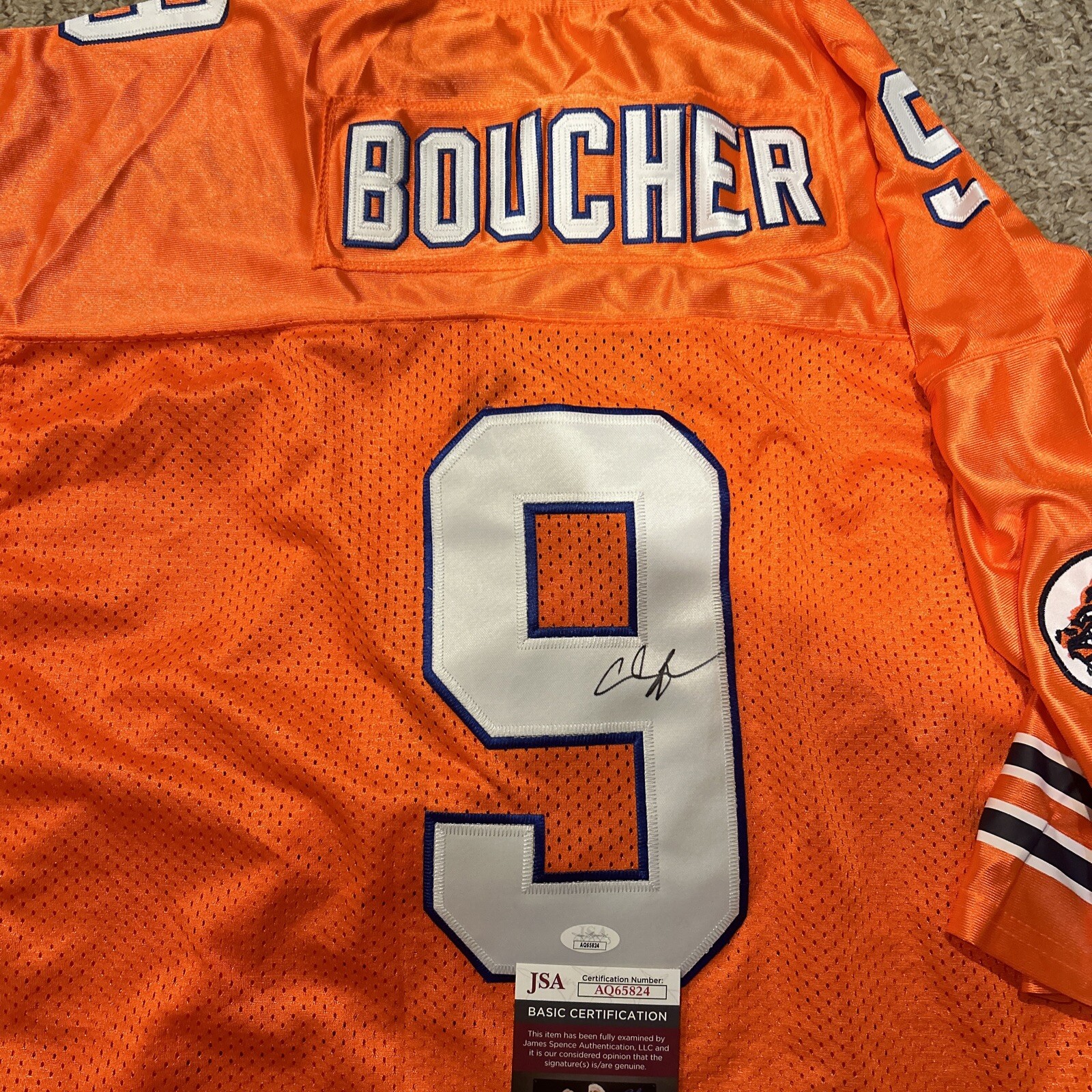 ADAM SANDLER SIGNED AUTOGRAPH JERSEY JSA COA THE WATERBOY BOUCHER #9