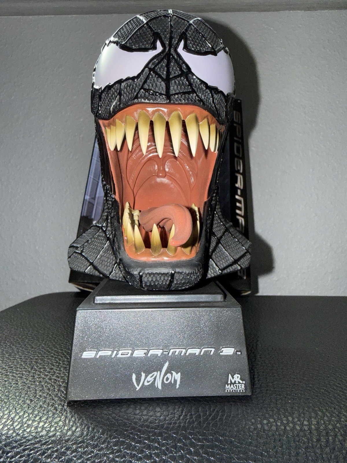 Master Replicas Spider-Man 3 Venom Mask Scaled Replica Display Bust w/ Stand Box