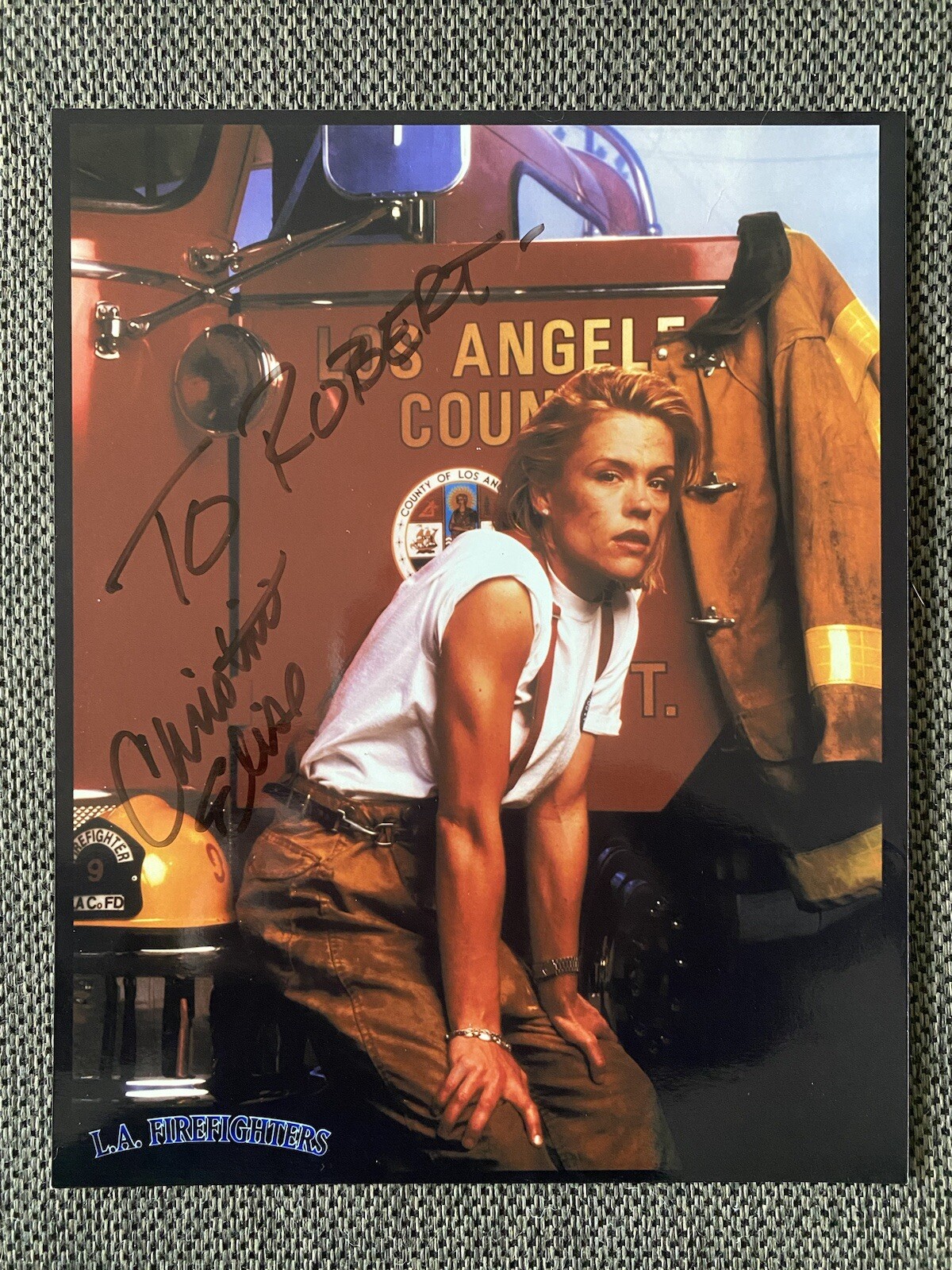 Christine Elise Autograph LA Firefighters Signed 8×10 Photo Hollywood Actress TV