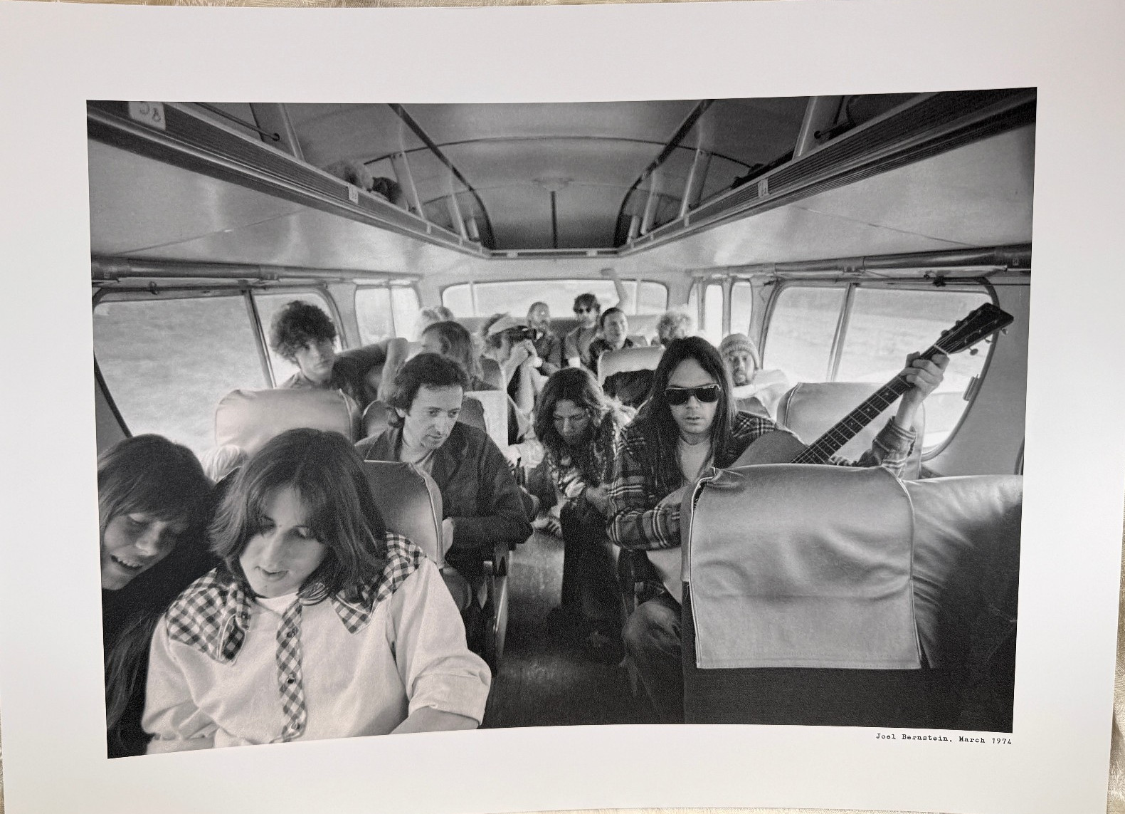 Neil Young Eagles Cameron Crowe Bus 1974 Joel Bernstein Fine Art Print 18 X 24′